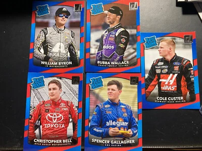 2018 Panini Donruss NASCAR Rated Rookie 5 card set Byron Wallace Bell ++ - Image 1 of 3