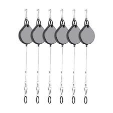 6x Premium VR Cable Management Ceiling Pulley System Retractable Black