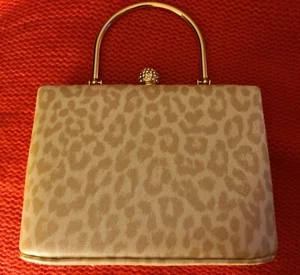 Designer ALESSIA Leopard HANDBAG Purse Clutch Crossbody Chain - Picture 1 of 8