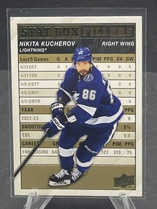 2023-24 NIKITA KUCHEROV UPPER DECK STAT BOX FILLERS GOLD PARALLEL CASE HIT #SB-1
