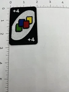 Uno card game Draw 4 Cards Patch Iron on #57 - Picture 1 of 1