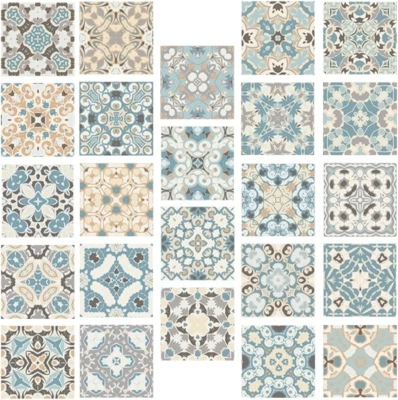 24PCS Tile Stickers Stick Retro Style, 7.86Inch Wall Tiles Peel and Stick Adhesi - image 1 of 4
