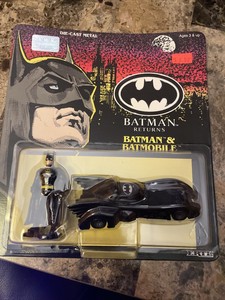 Batman Returns 1992 Batmobile and Batman Figure MOC Die-Cast Vintage ERTL 