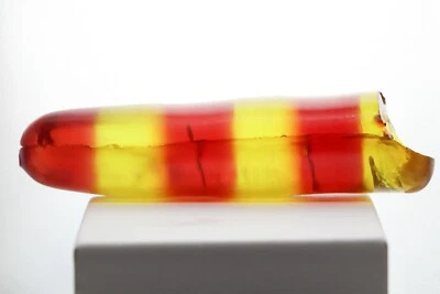 98gr Recrystallized Bi-Color Orange/Yellow Sapphire Lab Grown Faceting Rough - Image 1 of 4