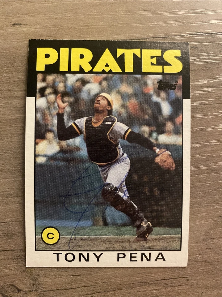 Tony Pena Signed Autographed Auto 1986 Topps Card Pittsburgh Pirates - Image 1 of 1