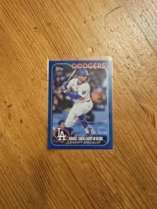 Mookie Betts Royal Blue Leadoff HR Record 2024 Topps Update Series US334 Dodgers - Picture 1 of 2