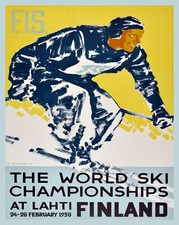 Decoration Poster.Home room art.Interior design.Finland at Lahti.Ski.Skiing.7383