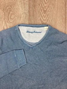 Tommy Bahama Sweater Men’s SILK Pullover Blue L Soft - Picture 1 of 7