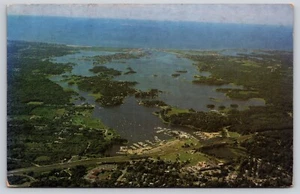 Postal Vista Aérea Estanque de Sal Rhode Island Huracán Hugo Mencionado en la Parte posterior - Imagen 1 de 2