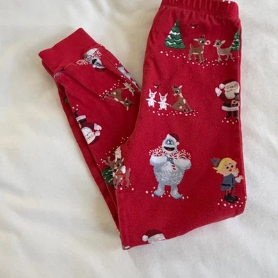 Pantalones de Pijama POTTERY BARN KIDS Navidad Rudolph Reno Talla 6 Clarice Santa + Foto 1 de 4