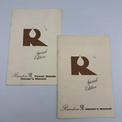 Rainbow SE Special Edition Vacuum Owner’s Manual + Power Nozzle Manual Original - Image 1 of 4