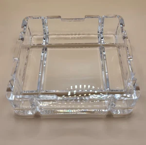 Klarglas Quadrat Schmuck Schale oder Aschenbecher 3,5" - Bild 1 von 4