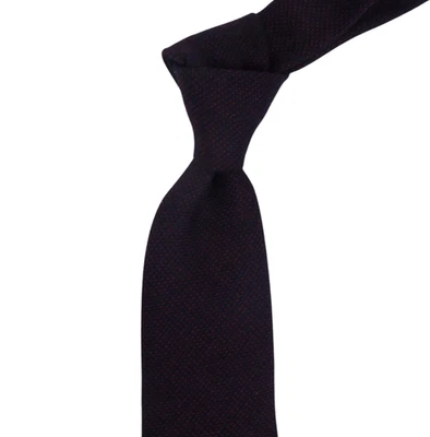 250 美元全新带标签 Canali 编织深灰色纯色丝绸羊绒领带意大利 3.25W 缺陷 — 第 1/4 张图片