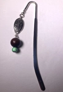 Brighton Silvertone Shepherd hook Metal bookmark preowned Dangle Bird Charm - Bild 1 von 7