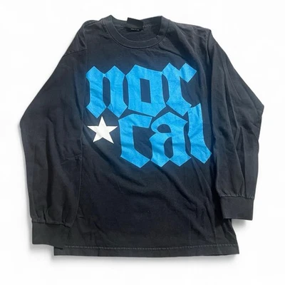 Camiseta NHS Nor Cal Negra Manga Larga Para Hombre Talla Pequeña Y2K Skate Surf Gótico Foto 1 de 3