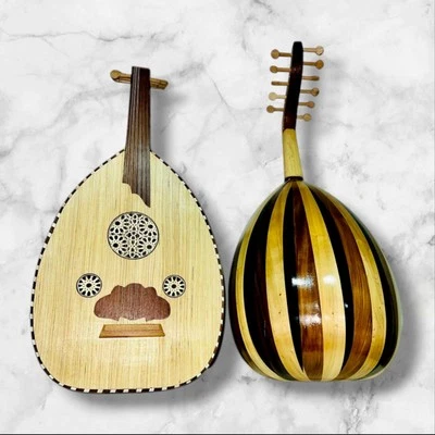 Oud marroquí hecho a mano - Oud árabe de 11 cuerdas - Oud musical tradicional con estuche Foto 1 de 4