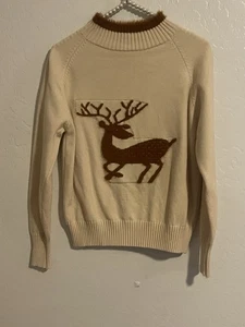 vintage reindeer sweater Size M - Picture 1 of 4