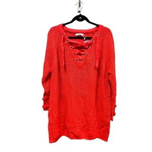 NWT Military Hippie Knit Sweater Dress One Size Orange Chunky Knit - Picture 1 of 7
