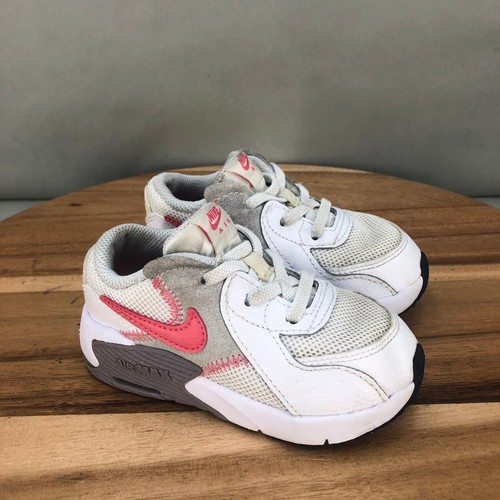 Nike Air Max Excee Sneakers Bianco Rosa Scarpe Bambino Sportive Slip On Taglia 7C