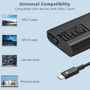 Cargador para computadora portátil Dell 90W USB C tipo C LA90PM170 Latitude 5175 5285 5289 7275 - Imagen 1 de 7