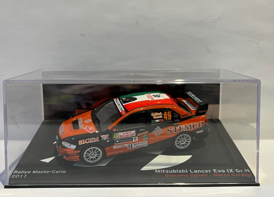 Auto Mitsubishi Lancer Evo IX GR.N #49 Rally Monte Carlo 2011 1/43 IXO ALTA - Immagine 1 di 1