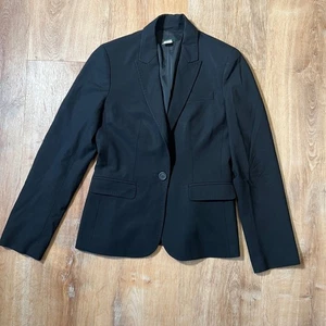 J Crew Stretch Wolle schwarz Blazer Jacke Damen Größe 4 Büro Karriere adrett - Bild 1 von 7