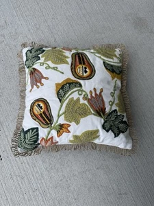 12x12 Bella luxury Fruit Punch Green Yellow Floral Tapestry Pillow Cover - Picture 1 of 5