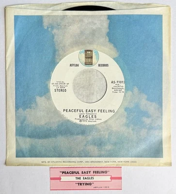 HEAR Classic Rock AOR 45 THE EAGLES Peaceful Easy Feeling ASYLUM ~ EX - Image 1 of 4