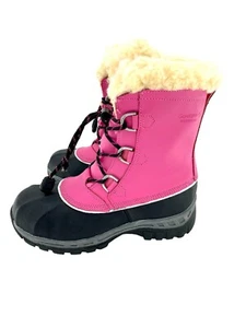 Bearpaw Kelly Boots Pink Leather Fur Lined Girls Toddler Youth SZ 2 NEW SH37 #2 - Picture 1 of 10