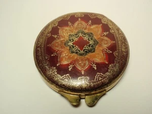 Vintage Embossed Faux Leather Mirror Compact *As-Is* - Picture 1 of 13
