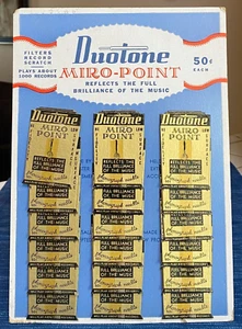 NOS Vintage Duotone Miro-Point Phonograph Record Needles Store Display Board 12B - Picture 1 of 4