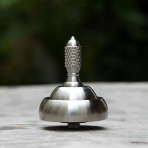 Spinning Top Stainless Steel Roler Spinner Hand Fidget Toy Pocket EDC Desk Deco - Picture 1 of 17