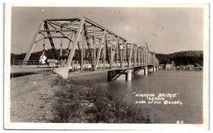 Postal RPPC Nianqua Bridge Across Lake Of the Ozarks Camden Missouri Camden - Imagen 1 de 3