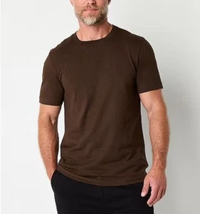 Xersion Xtreme Men's Cotton Crew Neck Short Sleeve T-Shirt Chocolate Size XL - Picture 1 of 3