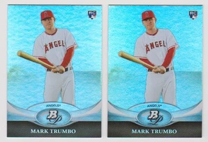 TWO - 2011 Bowman Platinum #21 Mark Trumbo RC Rookie Lot Anaheim Angels - Picture 1 of 2