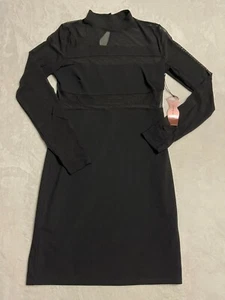 Haunte Monde schwarzes figurbetontes transparentes Kleid Größe L Large - Bild 1 von 9