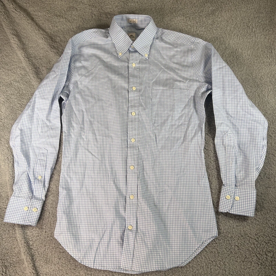 Peter Millar Nanoluxe мужской маленький белый синий легкий уход длинным рукавом платье рубашка - Изображение 1 из 4