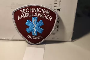 fire patch TECHNICIEN AMBULANCE QUEBEC CANADA - Picture 1 of 1