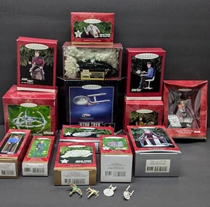 Star Trek Hallmark Andenken Ornamente Lot 19 Spock Borg Data Riker Janeway Rio - Bild 1 von 7