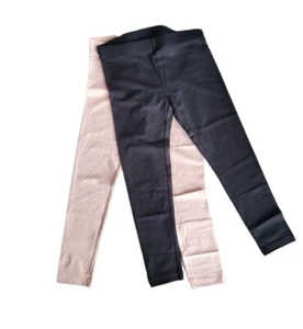 HARPER CANYON 5 Solid Black Pink Pull On Legging 2 Pack - Picture 1 of 4