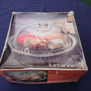 luminarc Boxed 2 Piece Glass Cheese Service Set - Picture 1 of 9