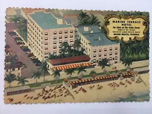 Marine Terrace Hotel, Miami Beach, Fla. Cartolina d'epoca - Foto 1 di 9