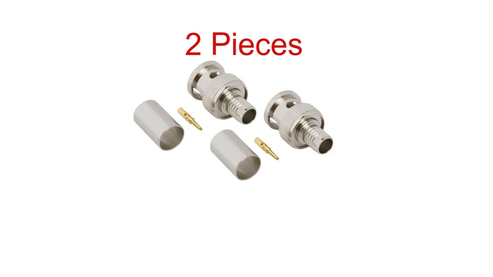 2pcs Amphenol 31-321-1000 50 Ohm Crimp on BNC Connector - Image 1 of 1