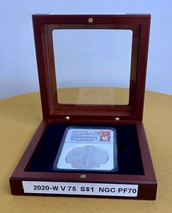 2020 W End of World War 2 WW2 V75 Privy Silver Eagle NGC PF 70 - Picture 1 of 7