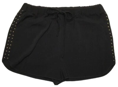 Pantalones cortos Lovers & Friends para mujer talla S negros con cordón tachonado y bolsillos Foto 1 de 4