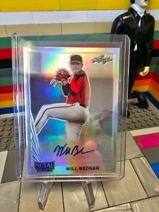 2021 Leaf Metal Draft Baseball Will Bednar 1990 Auto Silver - Bild 1 von 2