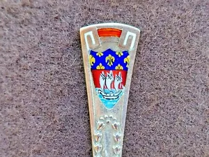 Deutsches Silber Paris Wappen Emaille Wappen Souvenir Löffel 800 11g - Bild 1 von 6