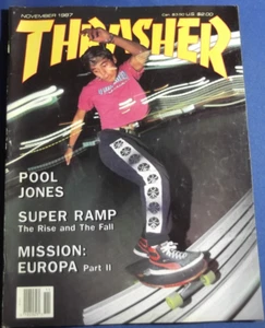 THRASHER MAGAZINE  NOVEMBER 1987   STEVE CABALLERO   VIPER  POOL JONES  VINTAGE - Imagen 1 de 7