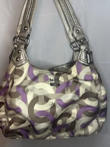 Coach Schultergurt #C1068-14420 Silber Riemen mit passendem Armband Pur/Wh/Bro - Bild 1 von 8