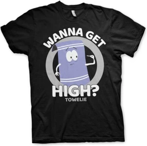South Park Towelie Wanna Get High T-Shirt Black - Picture 1 of 2